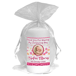 Thank you Christening Favour - Photo Blue