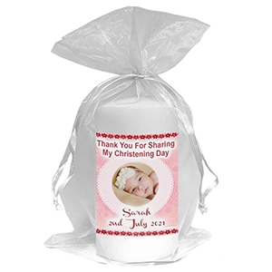 Thank you Christening Favour - Photo Blue