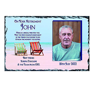 Personalsied Retirement Candle Gift - Beach Sunset