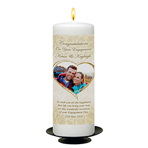 Personalsied Engagement Slate Gift - Flowers & Boardwalk with Photo