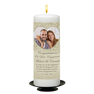 Personalsied Engagement Slate Gift - Flowers & Boardwalk with Photo