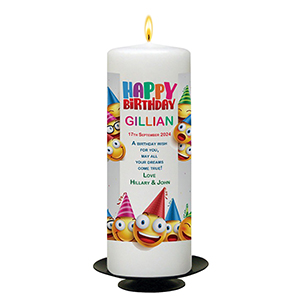 Customised Birthday Candle - Red Newpaper with photo
