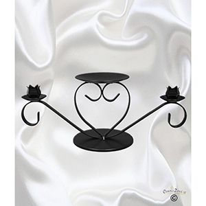 Candle Stand - Set Black includes: 1 Saucer & 2 Tulip Stands