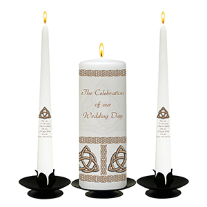 Customised Wedding Candles - Flower Cream
