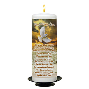 Customised Remembrance Candle - White Rose with Photo Thinking Of You