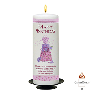 Customised Birthday Candle - Red Newpaper with photo