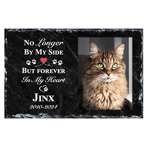 Personalsied Remembrance Slate - Pawprints with Photo