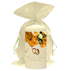 Customised Thank you Wedding Favour - Family Crest Black script