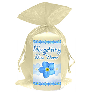 Customised Remembrance Favour Candle - Tuilip