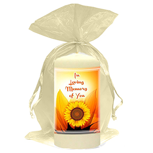 Customised Remembrance Favour Candle - Tuilip