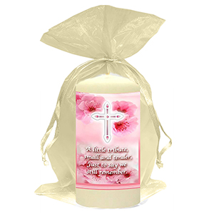 Customised Remembrance Favour Candle - Tuilip
