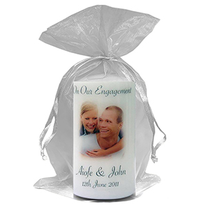 Engagement Favour Candle - Engagement Photo