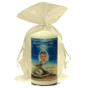 Customised Remembrance Favour Candle - Tuilip