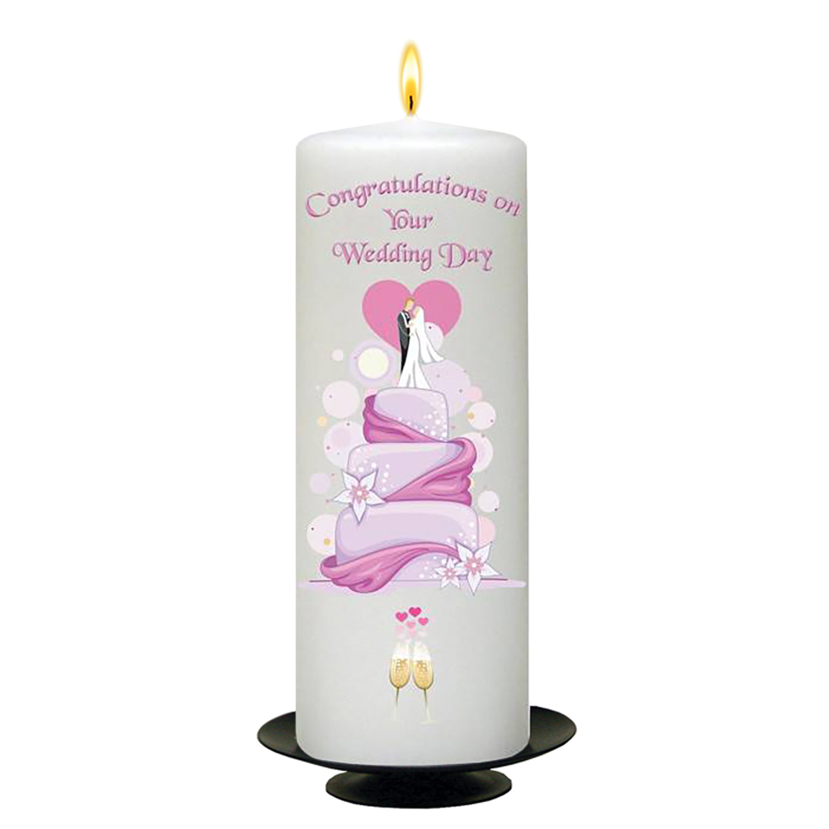 Wedding Candle Gift - Wedding Recipe Purple Ribbon Cake