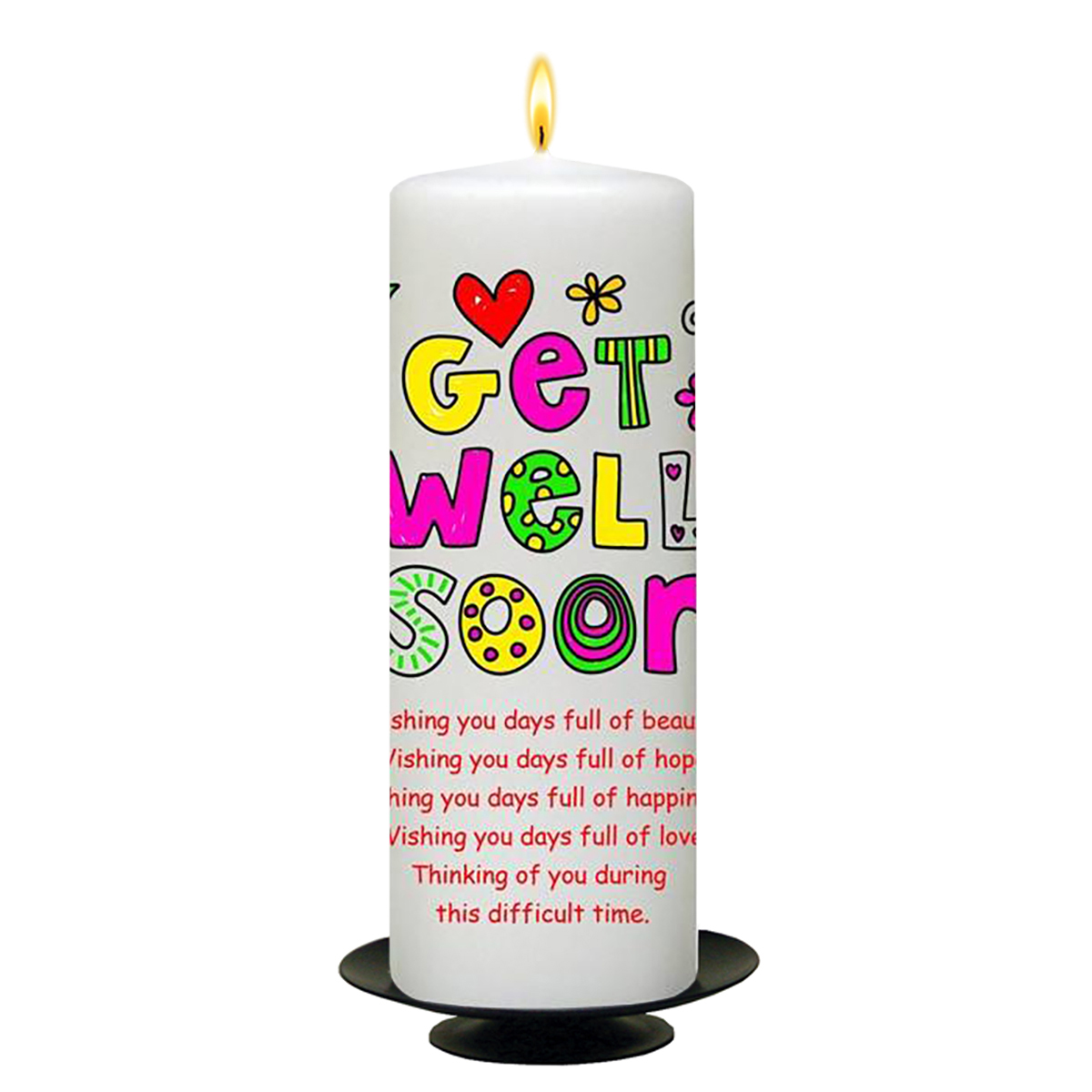 Customised Get Well Soon Candle Gift - Funky