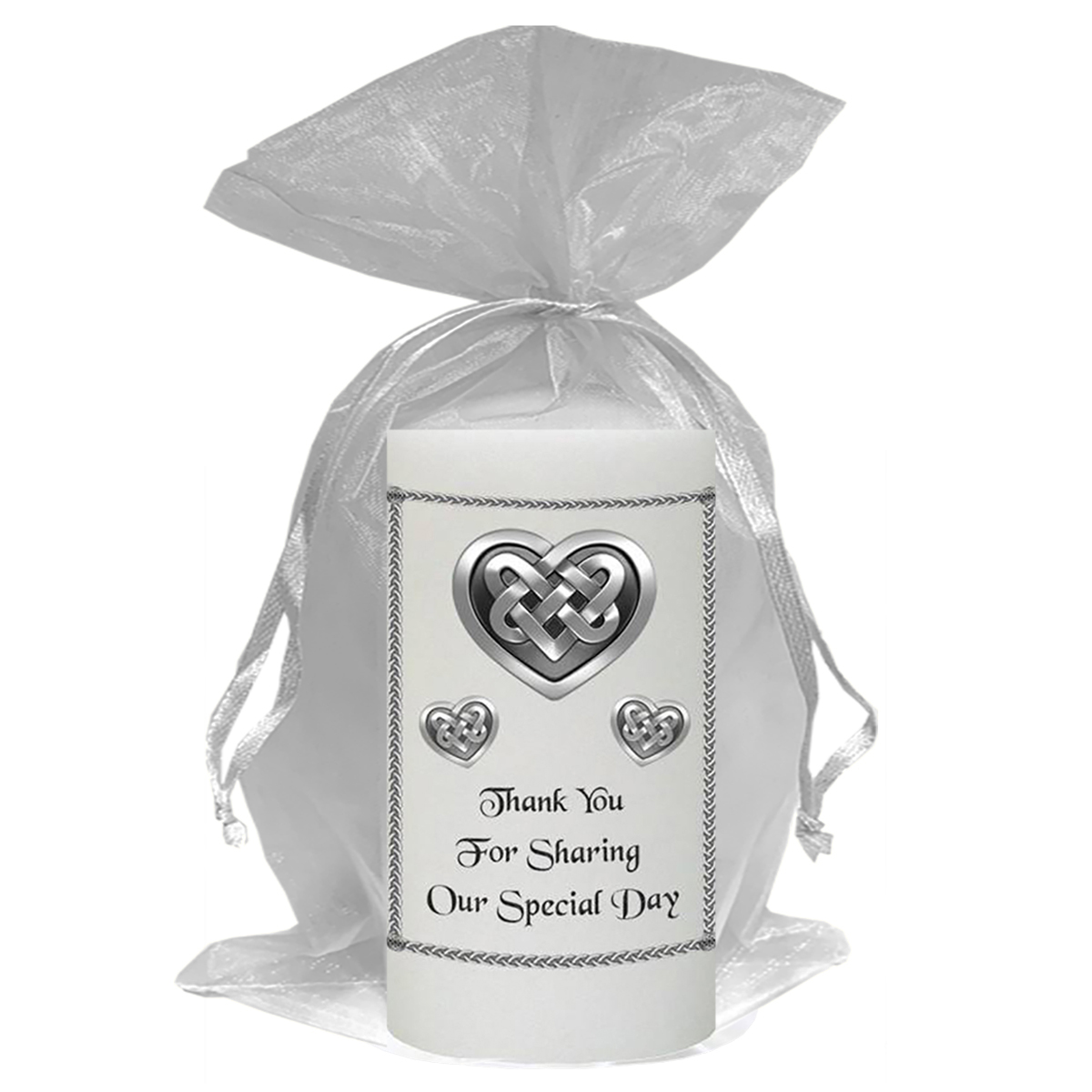 Customised Wedding Candles - Celtic Heart