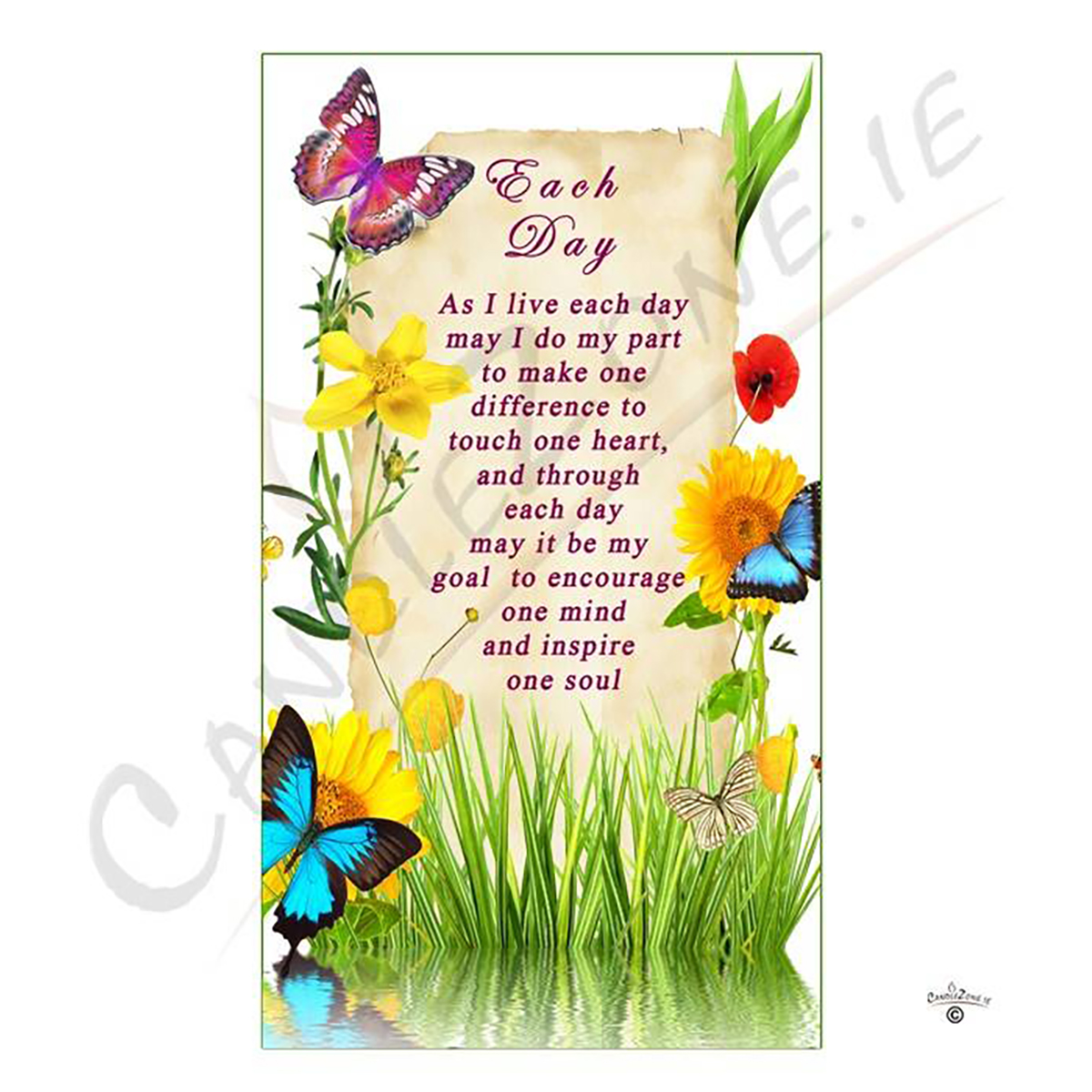 Personalsied Inspirational Candle Gift - Sayings Each Day