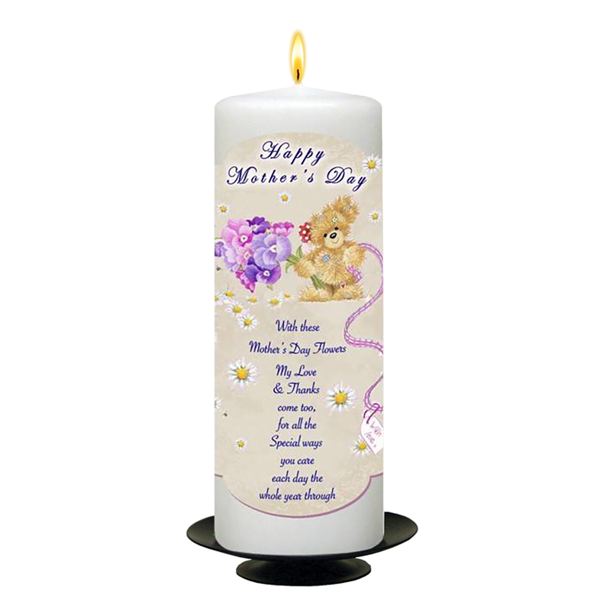 Customised Mothers Day Candle Gift - Daisys