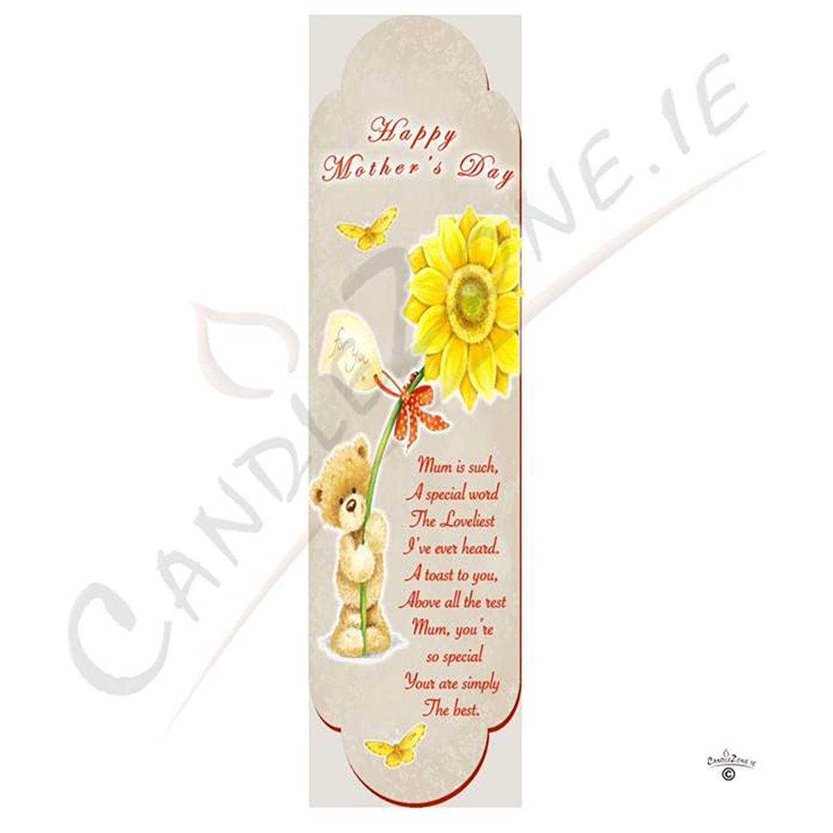 Customised Mothers Day Candle Gift - Sunflower
