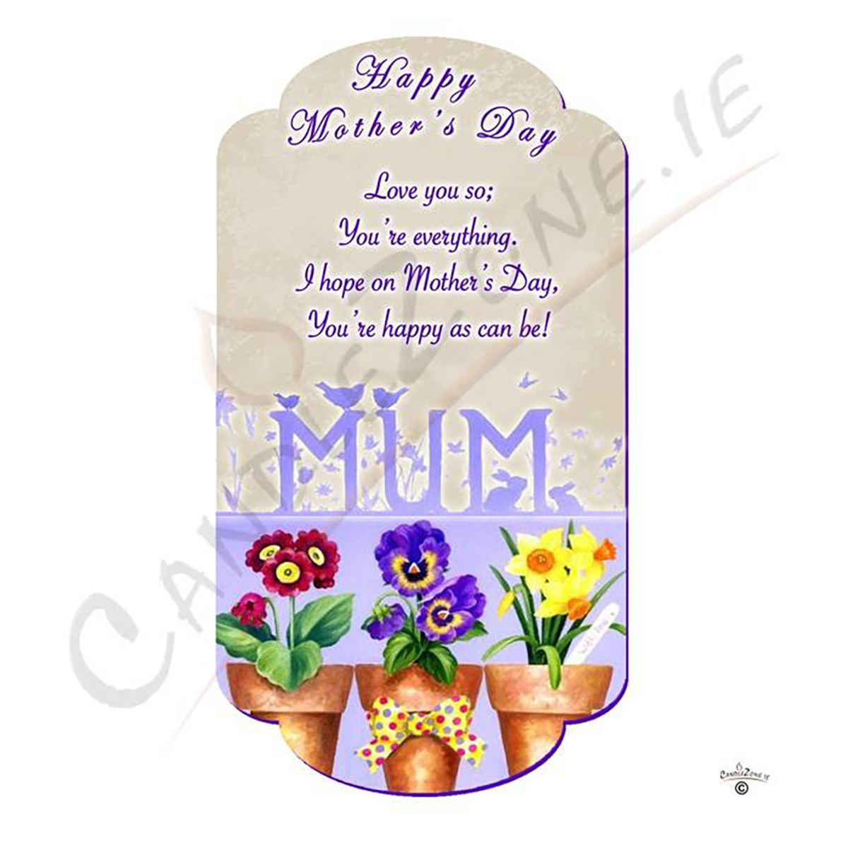 Customised Mothers Day Candle Gift - Flower Pots
