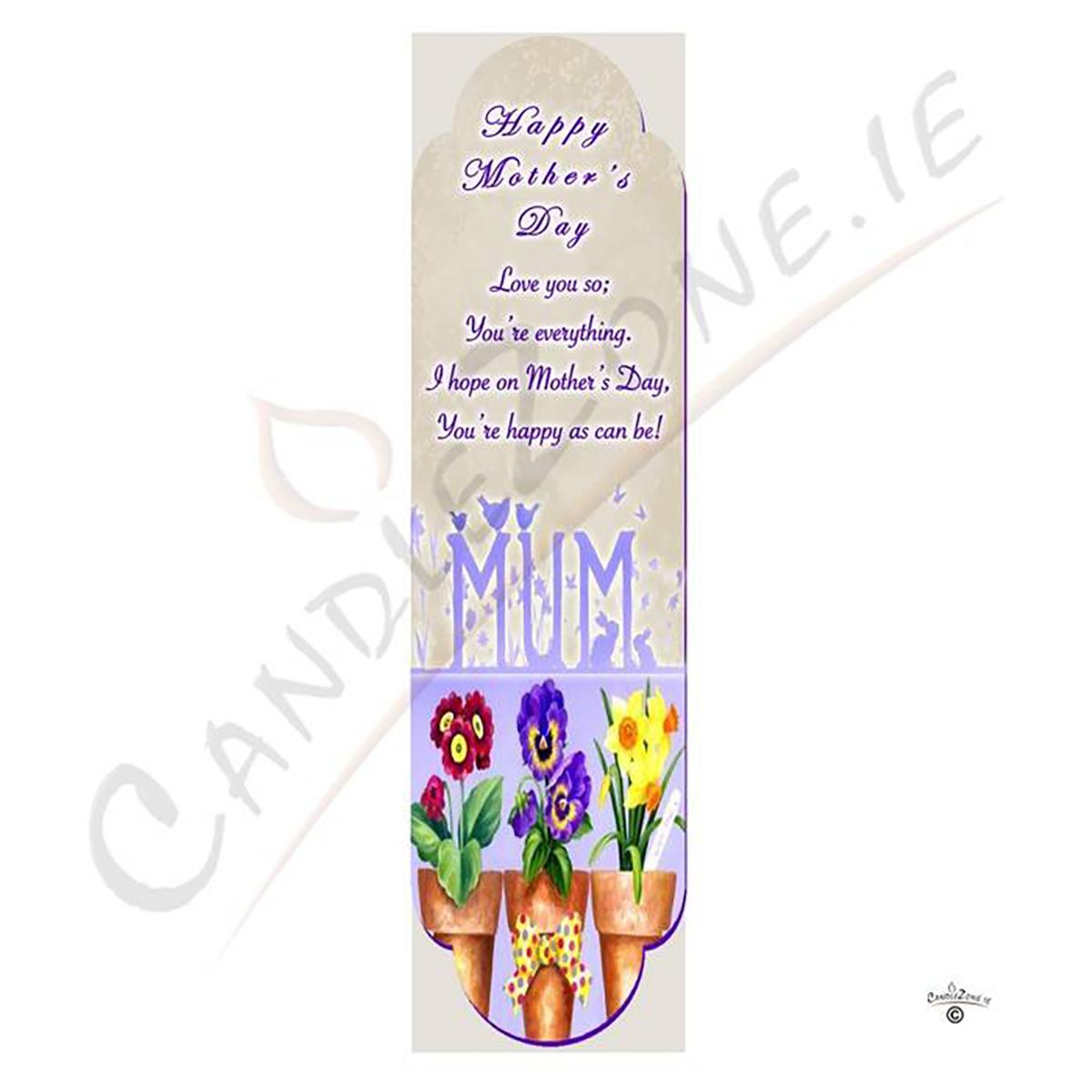 Customised Mothers Day Candle Gift - Flower Pots