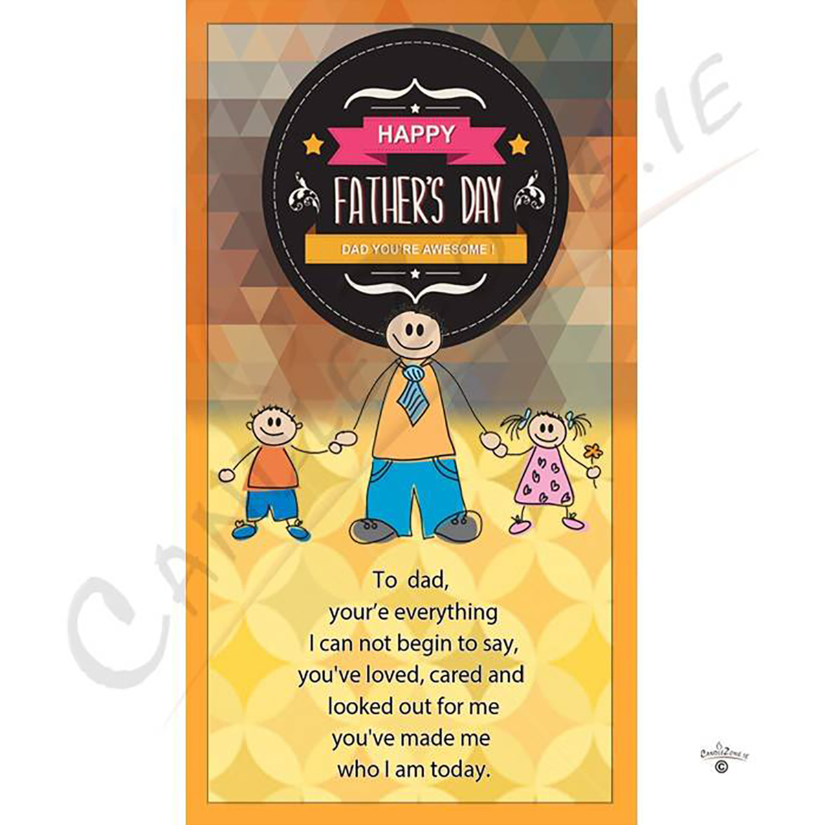 Customised Fathers Day Gift Candle - Awesome Dad Badge