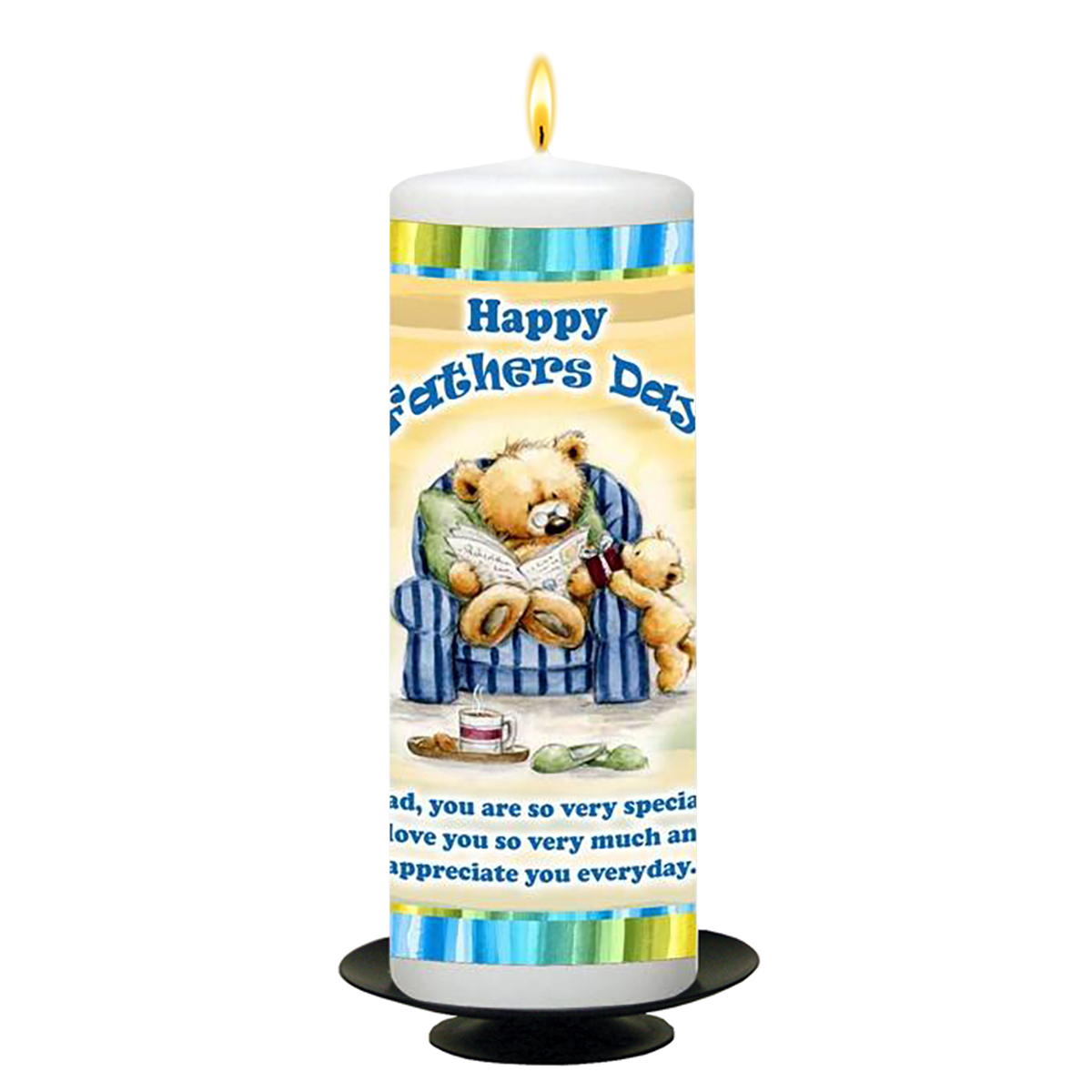 Customised Fathers Day Gift Candle - Daddy Bear In Chair