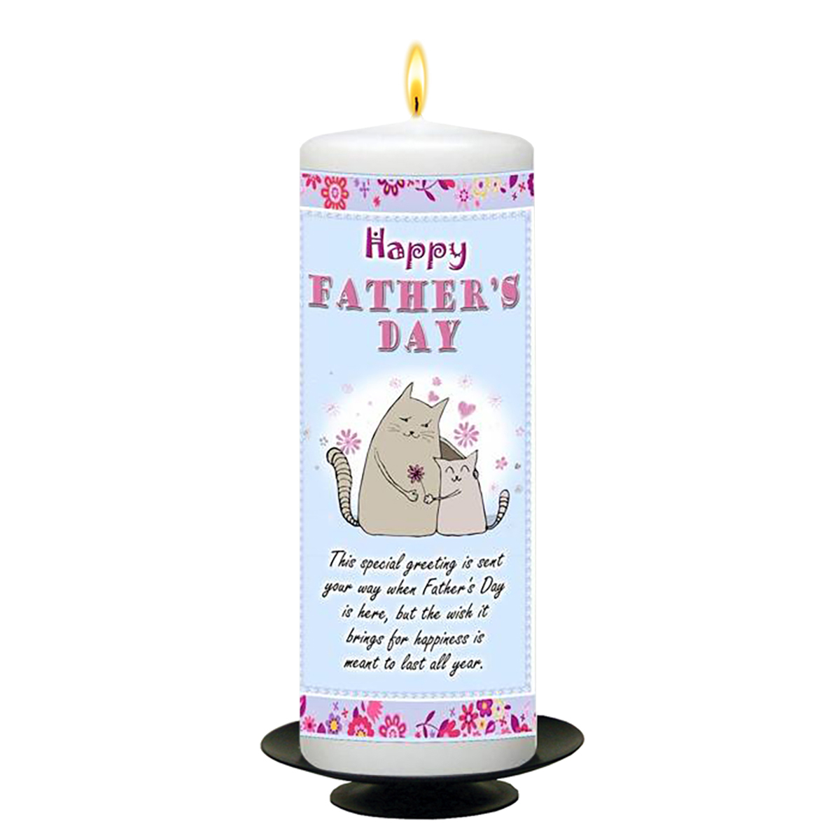 Customised Fathers Day Gift Candle - Kitten Love