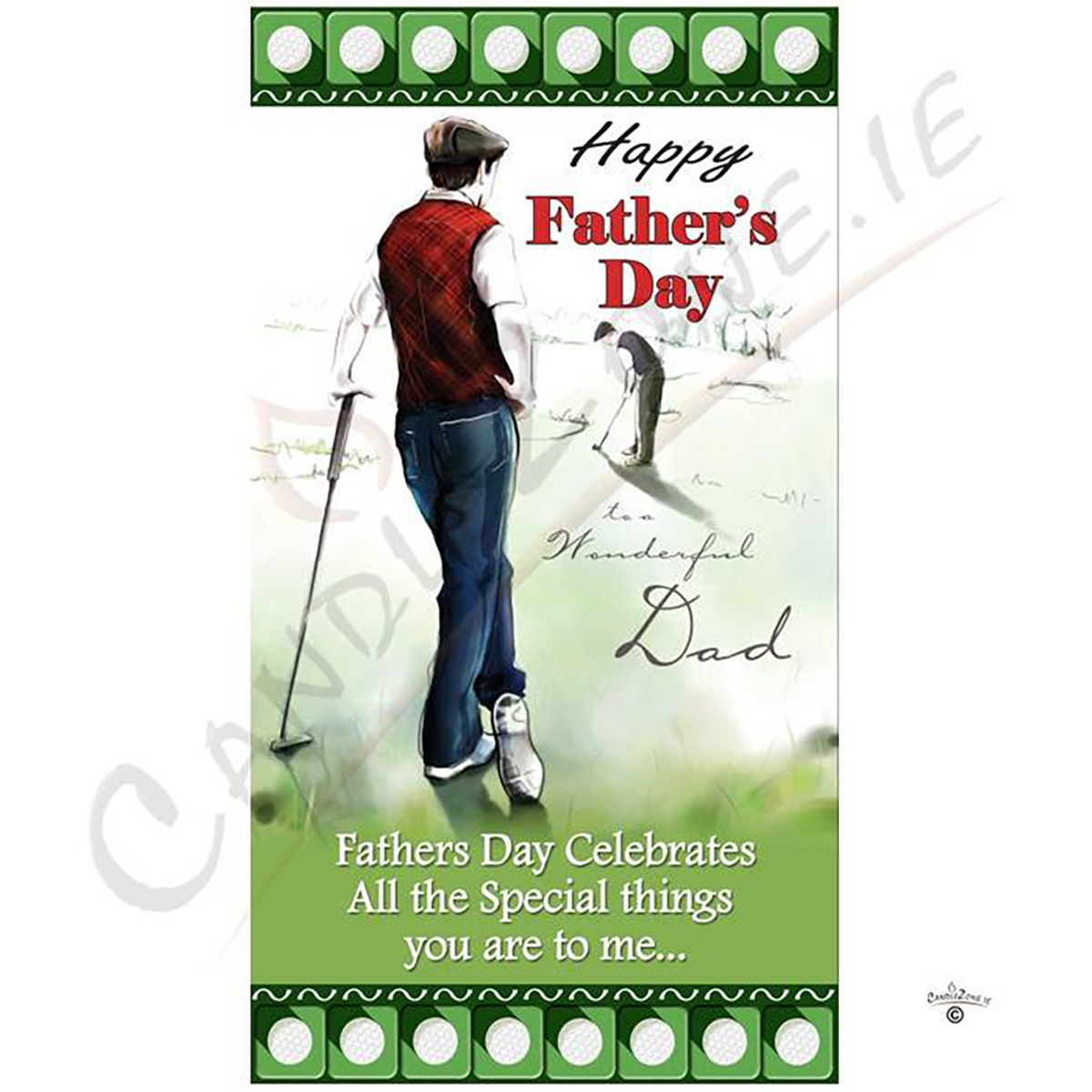 Customised Fathers Day Gift Candle - Golfing Dad