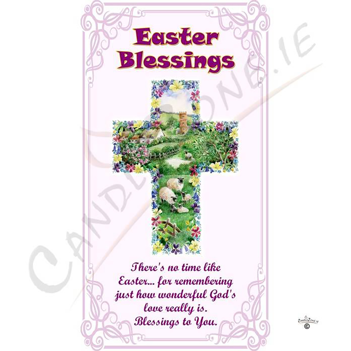 Personalatised Easter Gift Candle - Meadow & Sheep