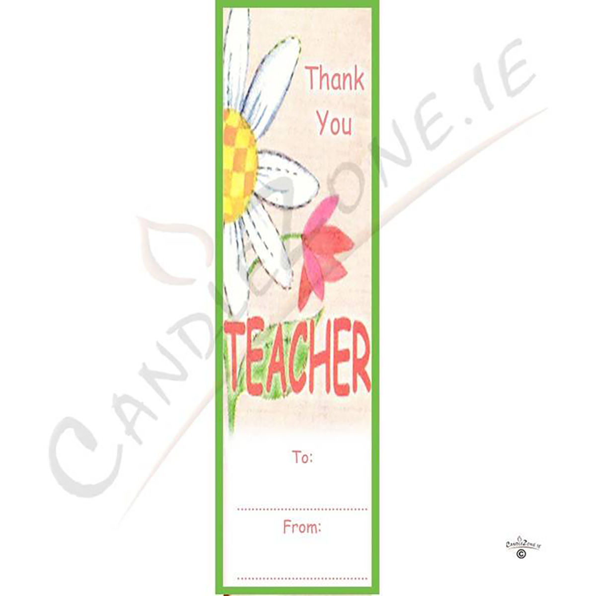 Customised Thank You Teacher Candle Gift - Sunflower & Heart