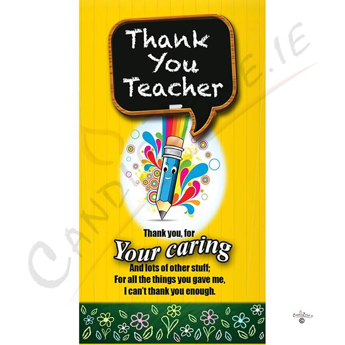 Customised Thank You Teacher Candle Gift - Caring