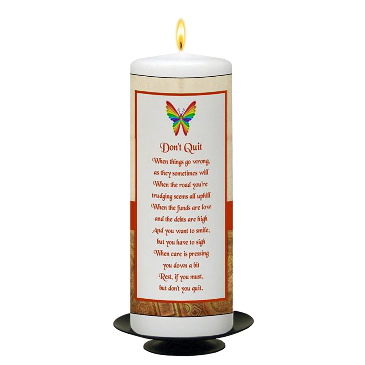 Personalsied Inspirational Candle Gift - Dont Quit