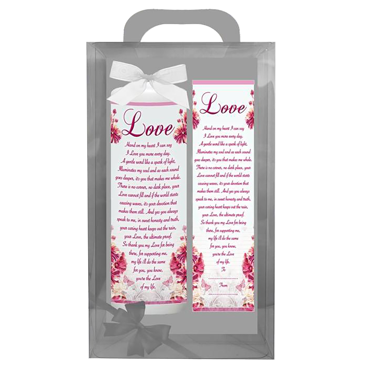 Personalsied Inspirational Candle Gift - Sayings Range Love