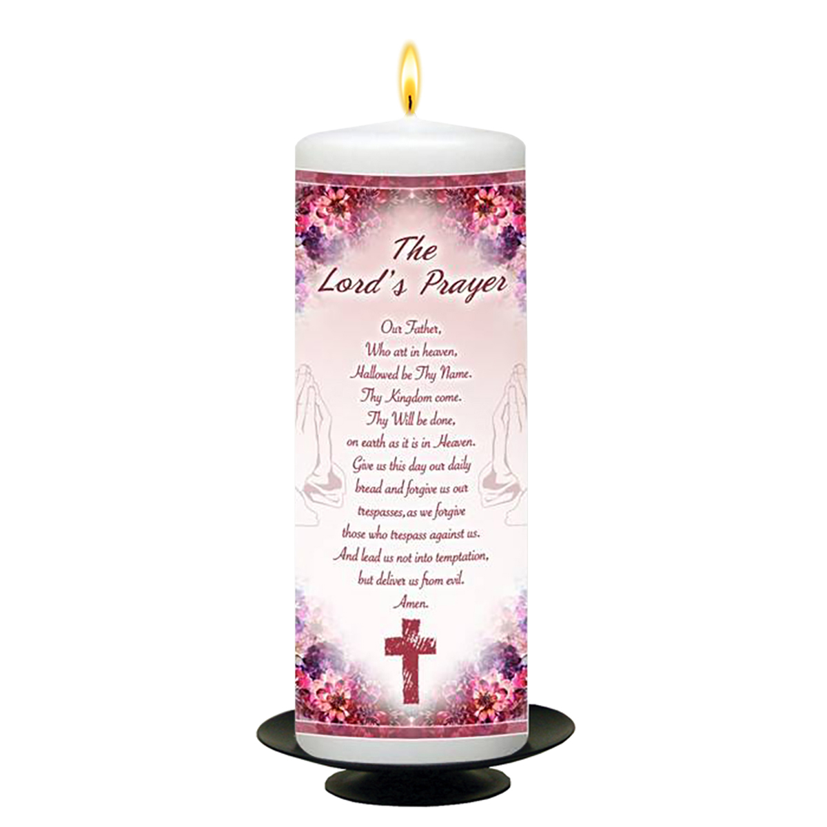 Personalsied Inspirational Candle Gift - The Lords Prayer