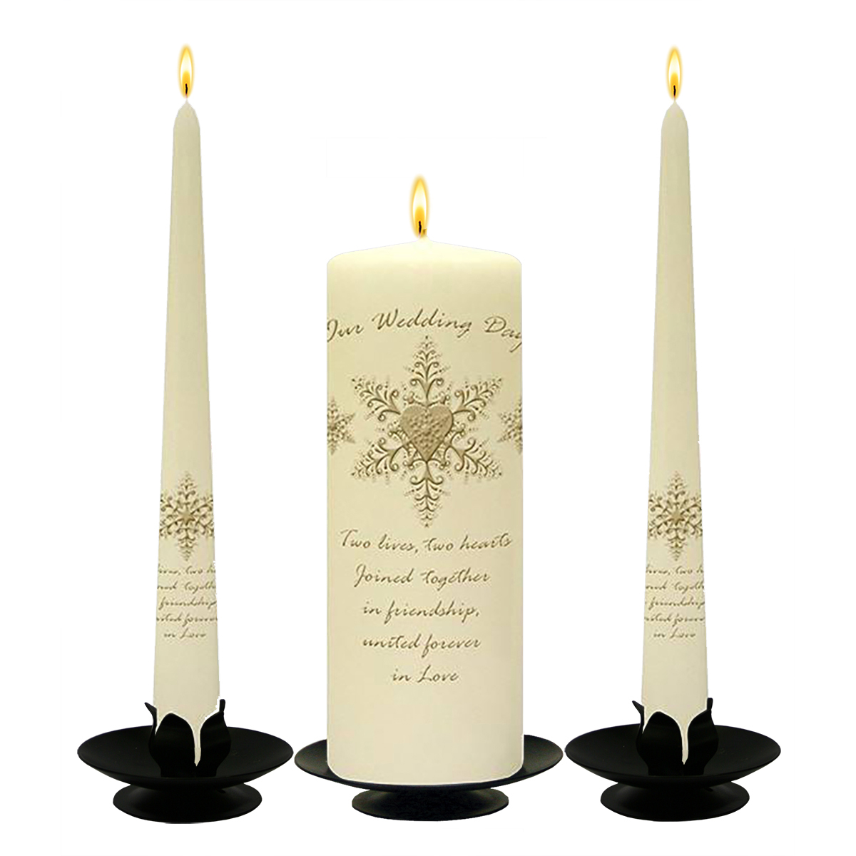 Customised Wedding Candles - Customised Wedding Candles - Stars & Hearts