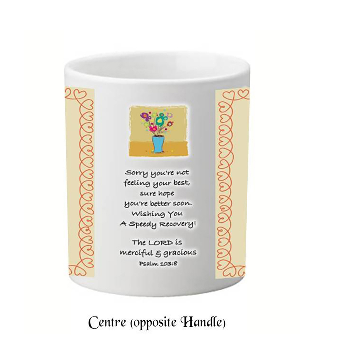 Customised Get Well Soon Mug Gift - Flowers & Vase