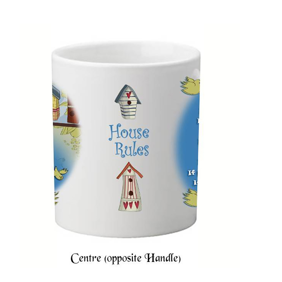 Customised Mug Gift - House Rules Bird House