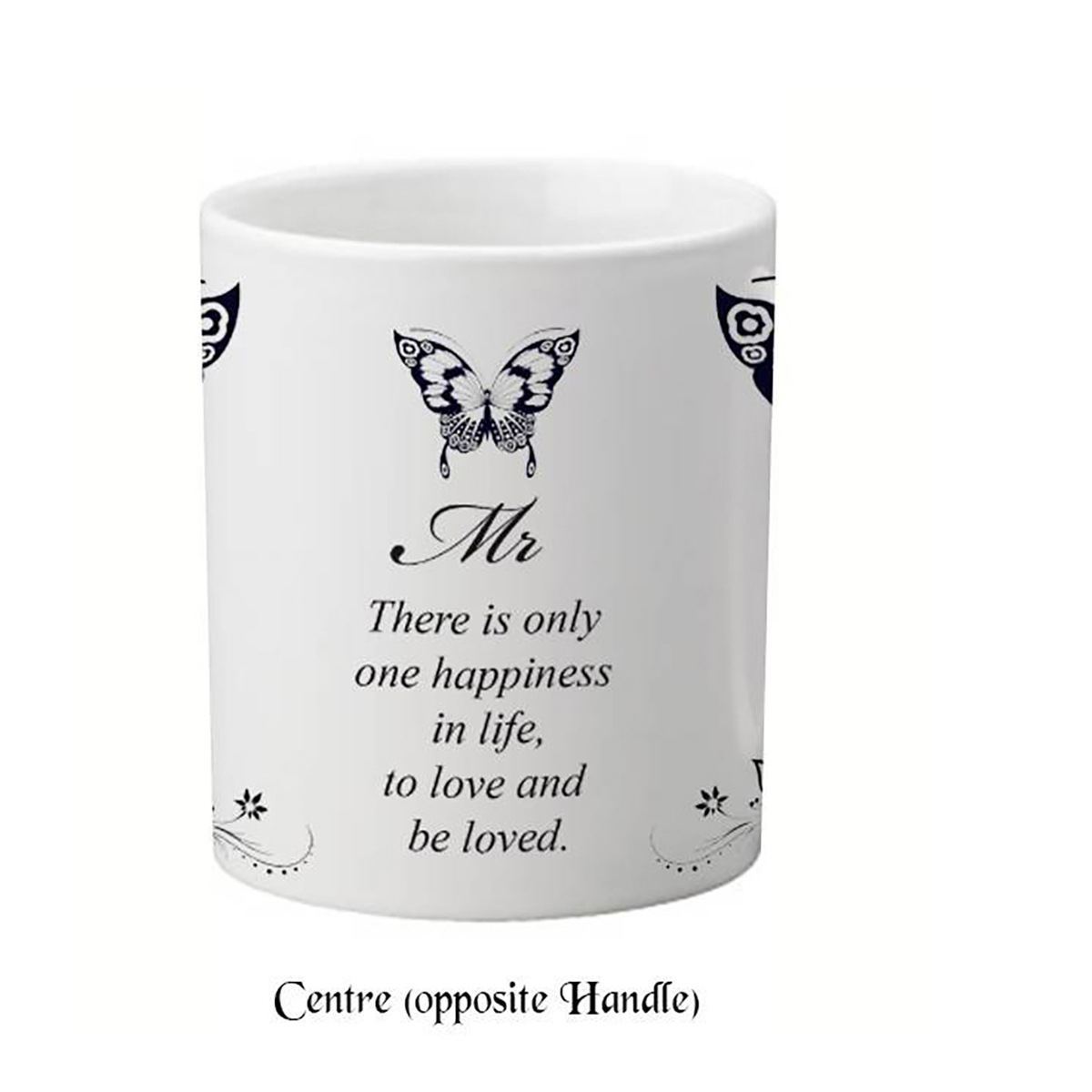 Customised Mug Gift - Mr & Mrs Butterfly Mugs Sets (Set of Two)