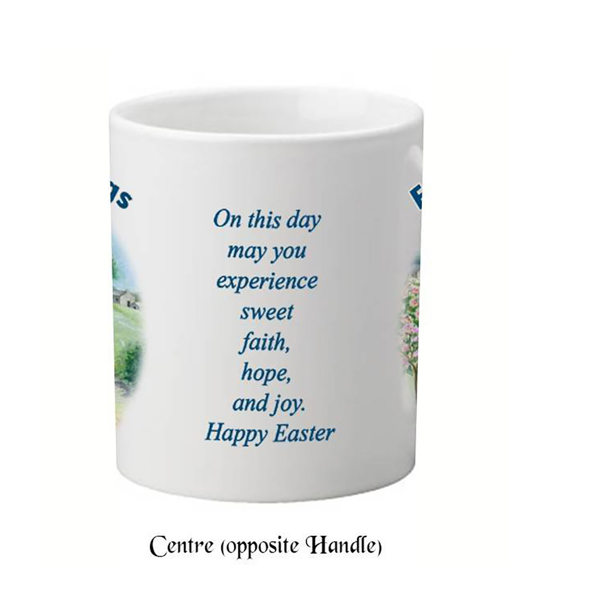 Customised Easter Mug Gift - Church in Meadow