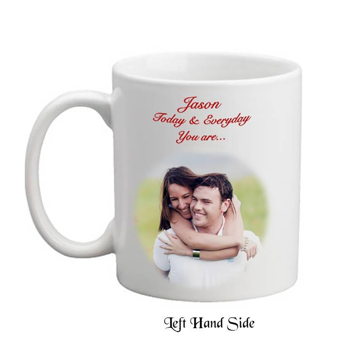 Customised Valentines Mug Gift - Teddy Heart with Photo