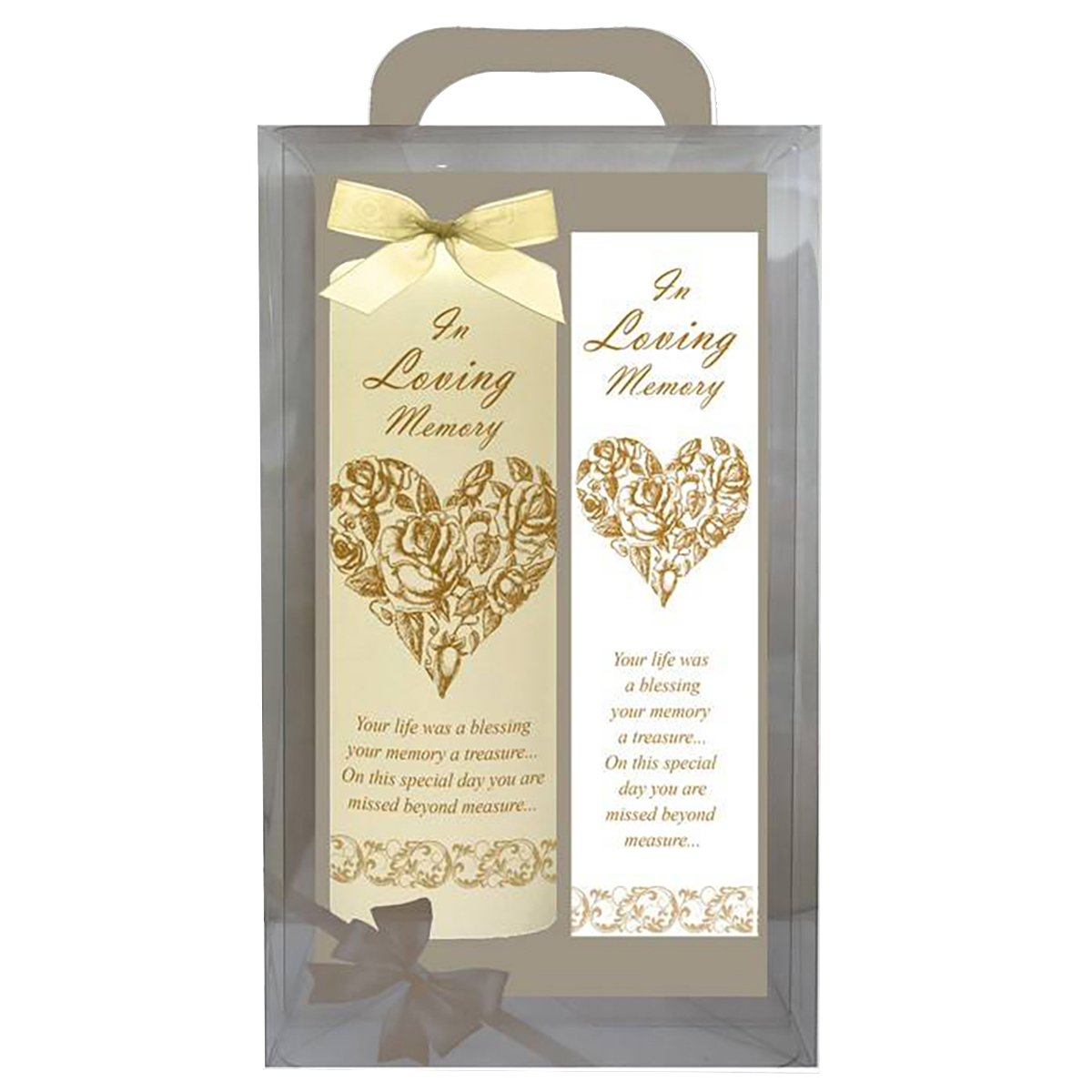 Customised Wedding Remembrance Candle - Rose Heart Gold
