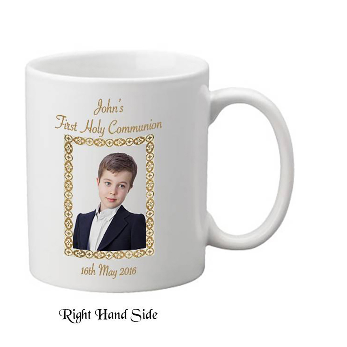 Customised First Communion Mug Gift - Photo Boy
