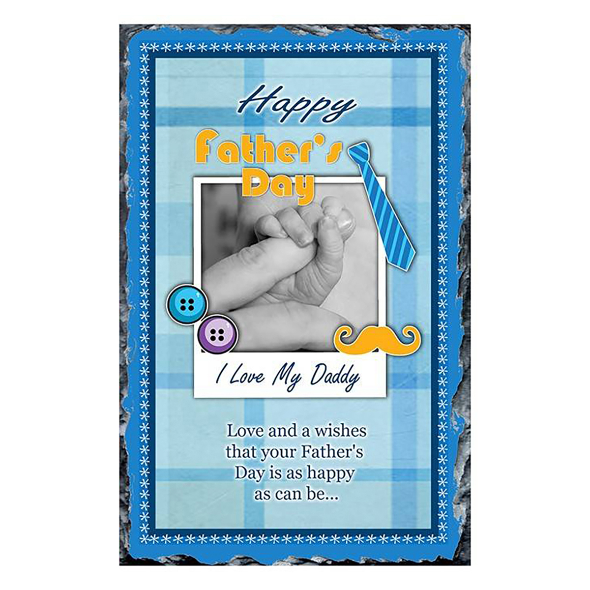 Customised Fathers Day Mug Gift - Button & Tie Holding Finger