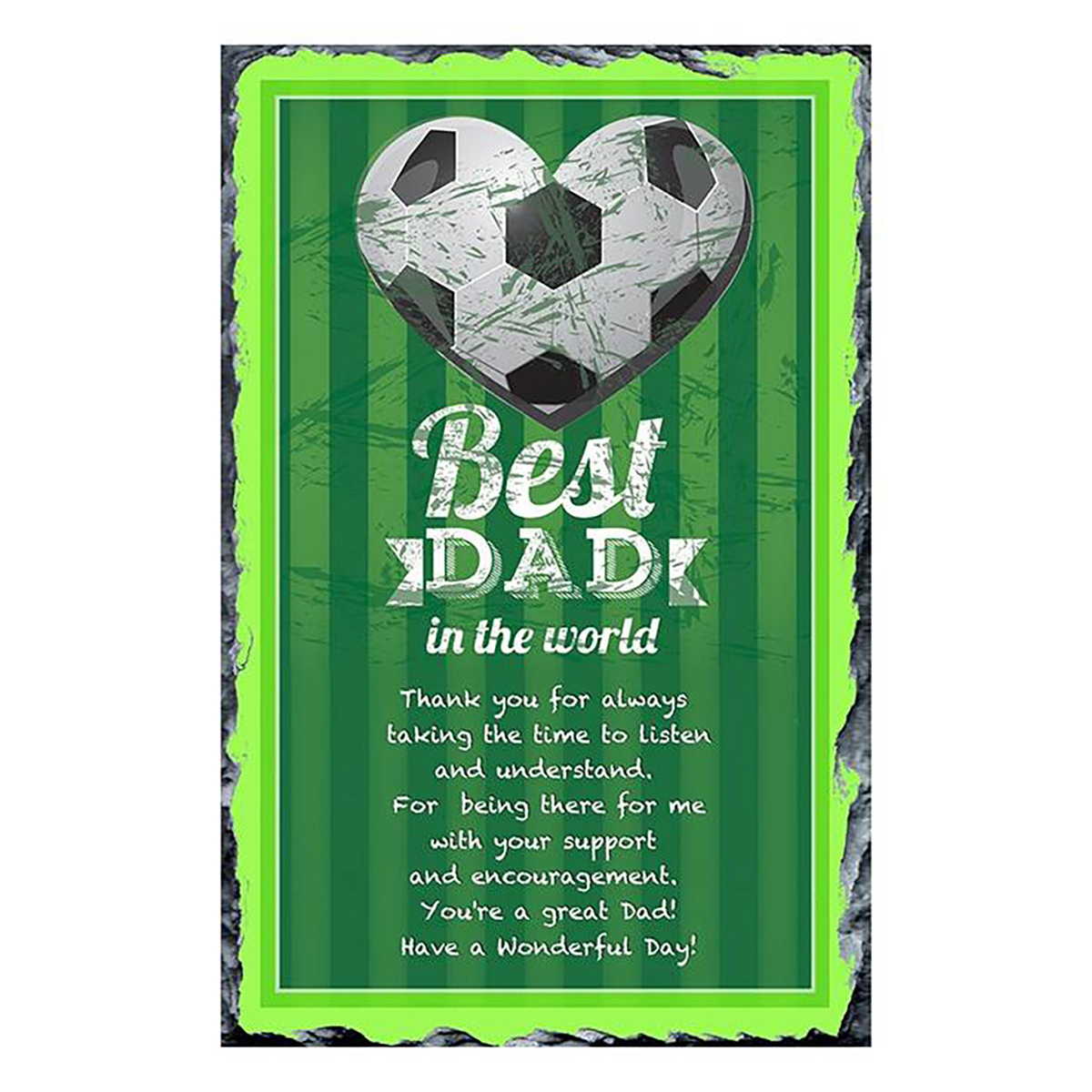 Customised Slate & Mug Gift - Football Heart Badge