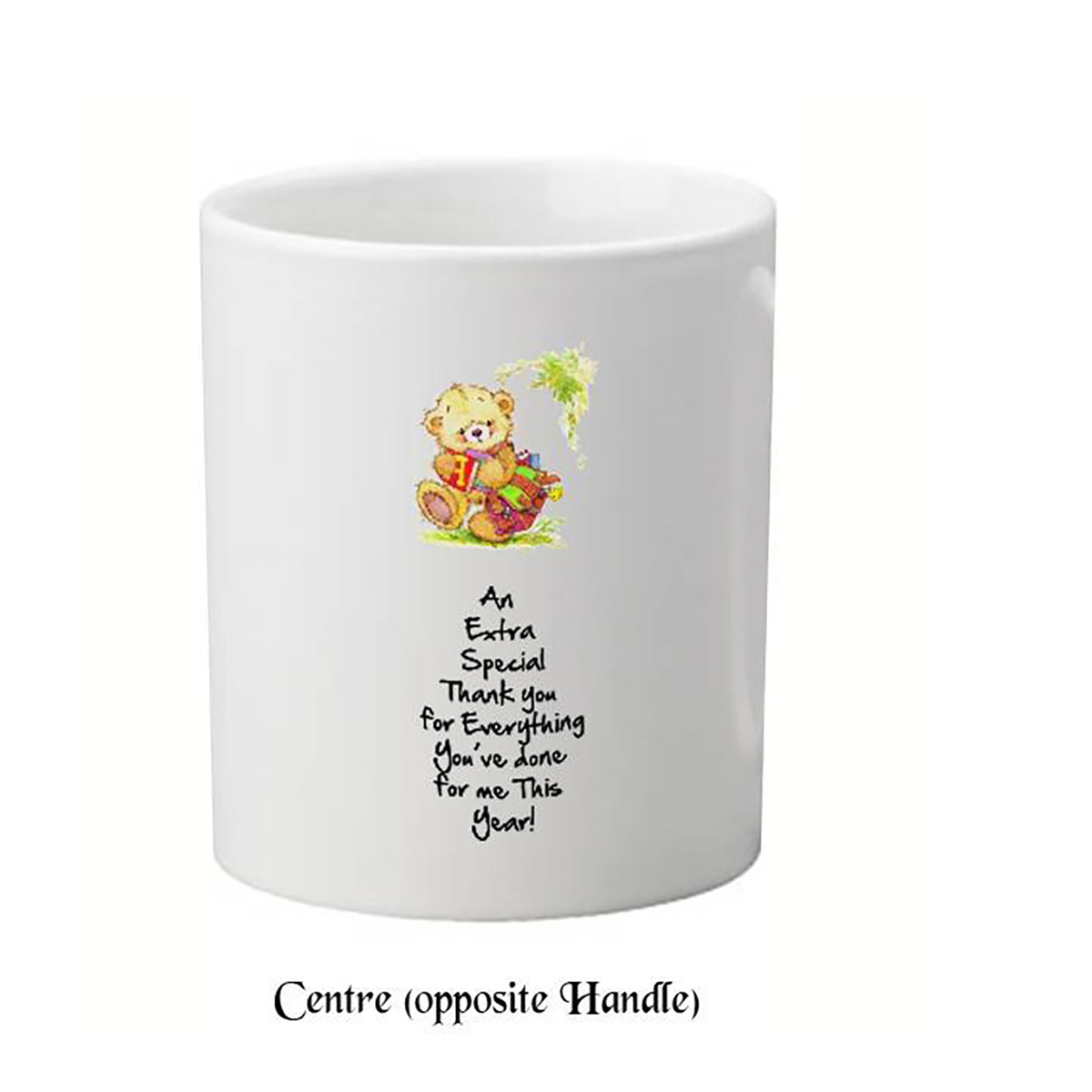 Customised Thank You Teacher Mug Gift - Ted & School Bag