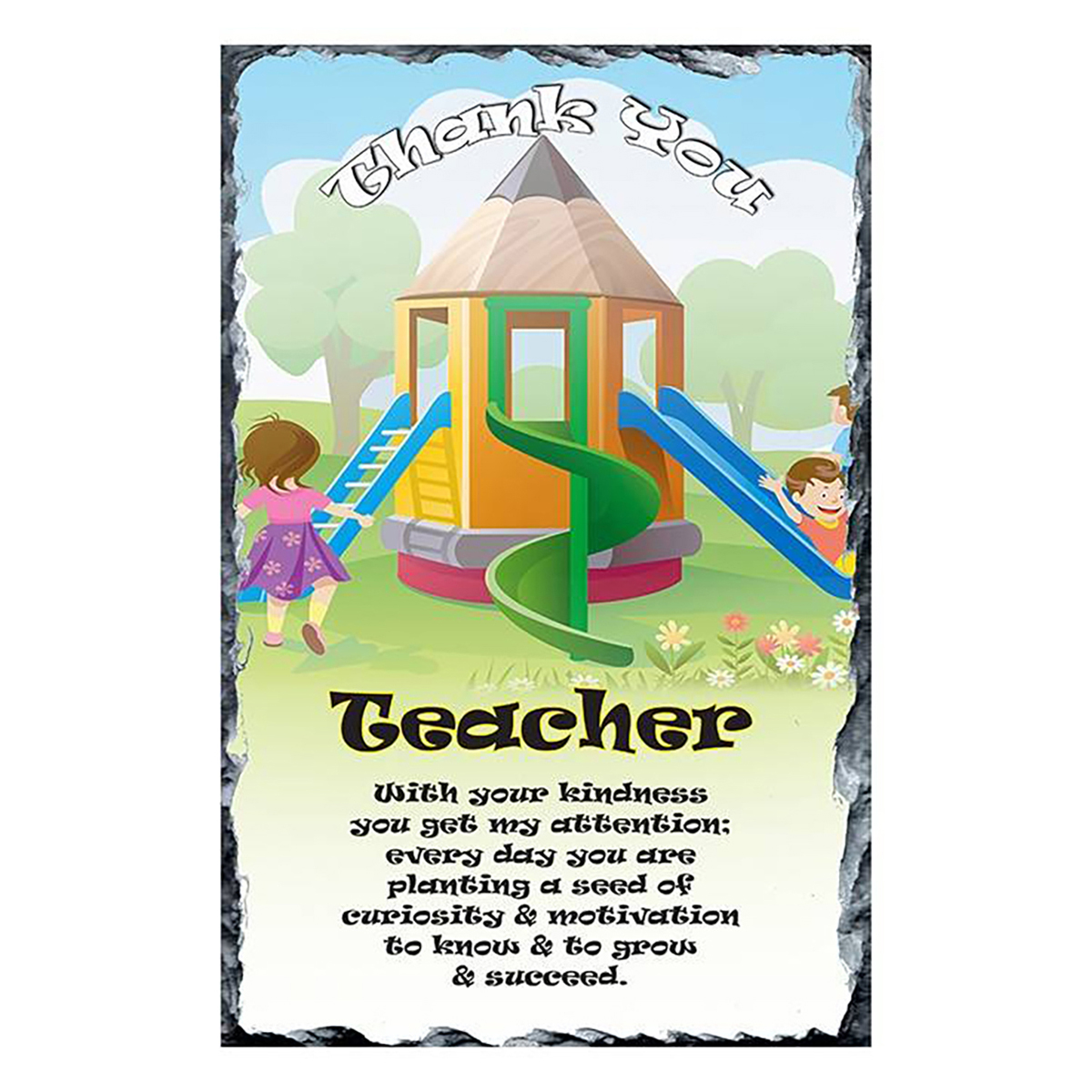 Customised Thank You Teacher Slate Gift - Pencil Playhouse
