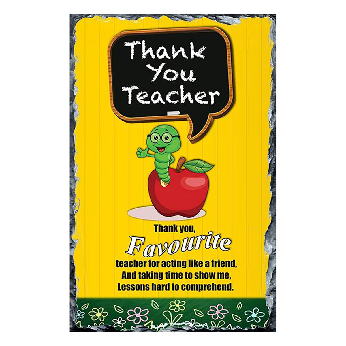 Customised Thank You Teacher Slate Gift - Favourite