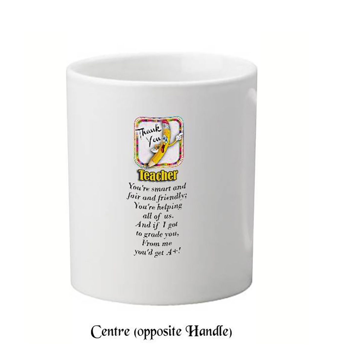 Customised Thank You Teacher Mug Gift - Pencil