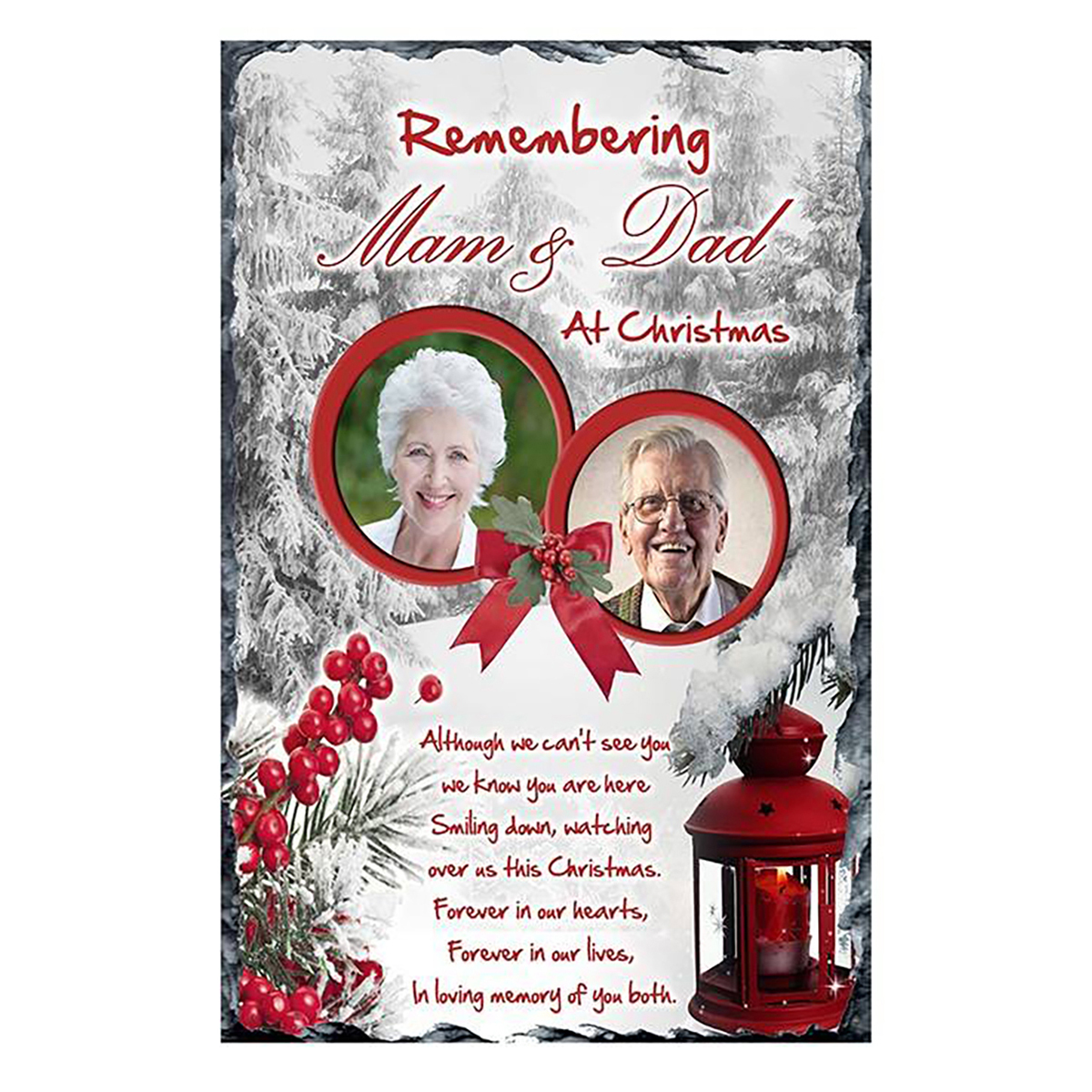 Customised Christmas Remembrance Slate - Winter Scene